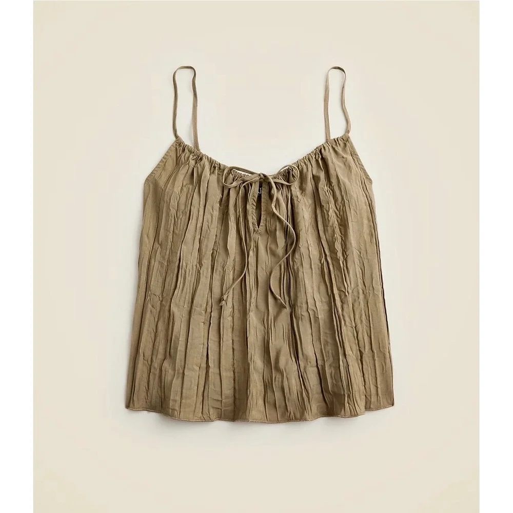 J.Crew crinkled tank top NWT small